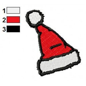 Hat Of Santa Claus Embroidery Design